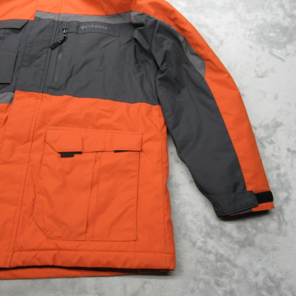 Columbia Jacket Youth‎ 14/16 Orange Omni-Shield Waterproof Insulated Full Zip